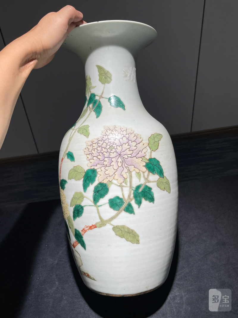 民国 粉彩花卉纹大瓶 - 图4